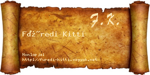 Füredi Kitti névjegykártya